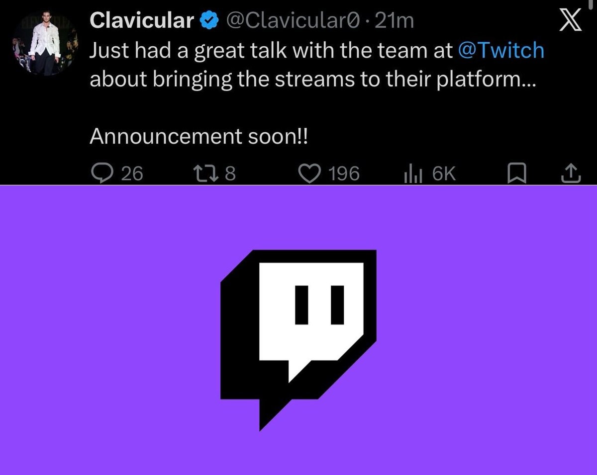 Clavicular Twitch partnership