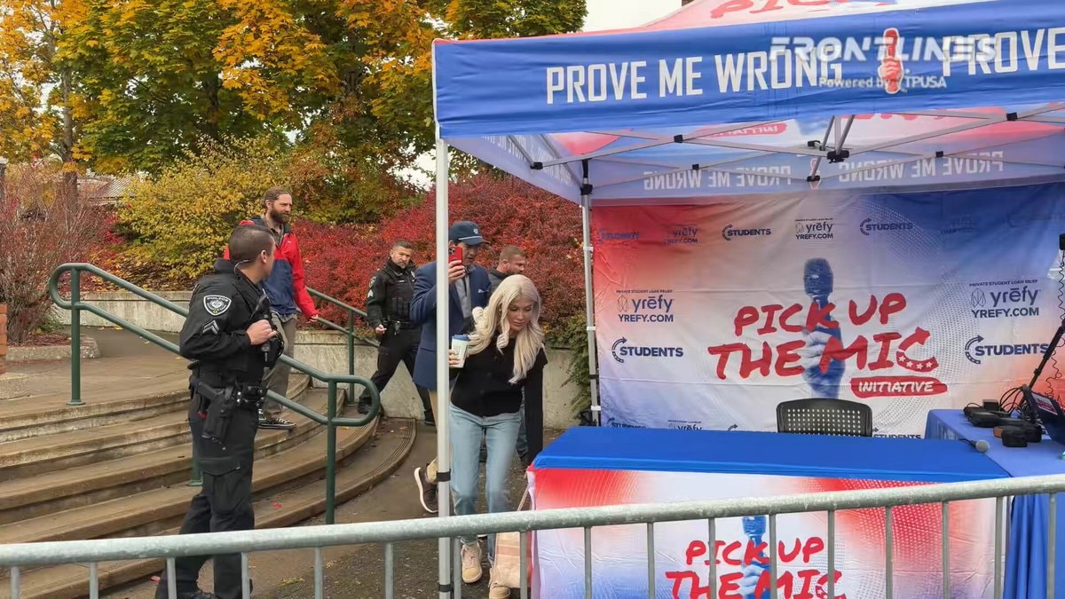 Alex Stein TPUSA Oregon debate arrests
