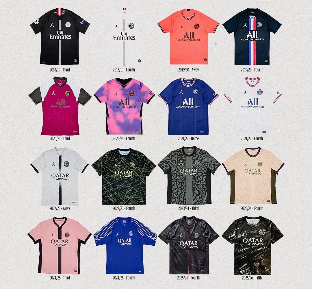 PSG x Jordan jersey lineup
