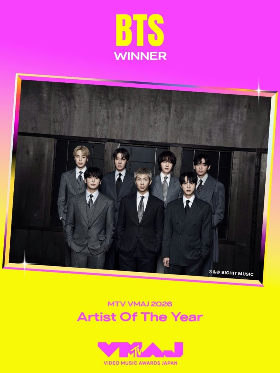BTS Artist of the Year MTV VMAJ 2026 (photo 2 of 2)