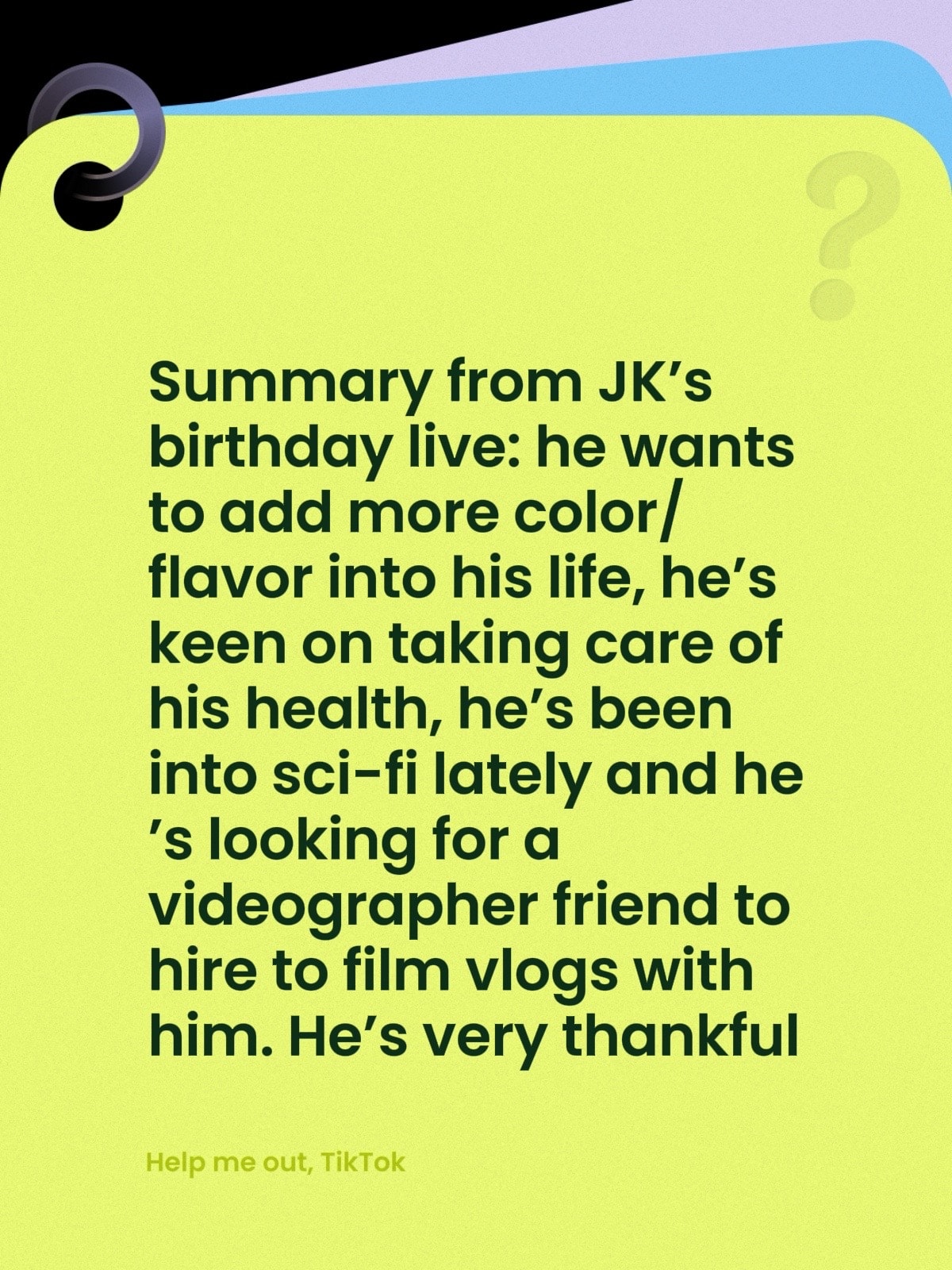 Jungkook birthday live stream summary