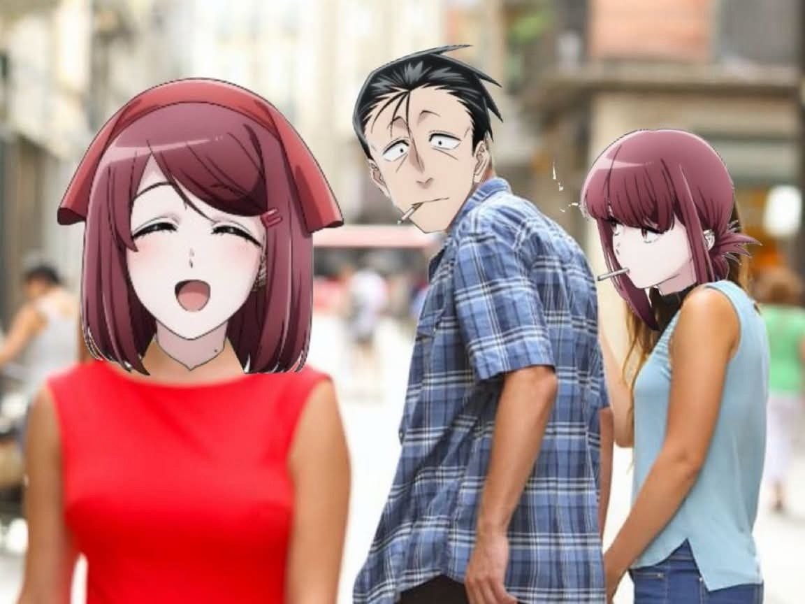 anime distraction meme