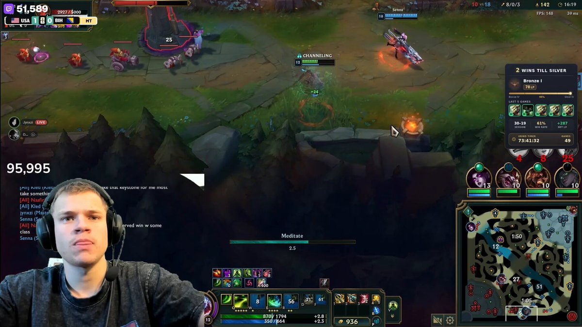 Jynxzi hits Silver in League of Legends