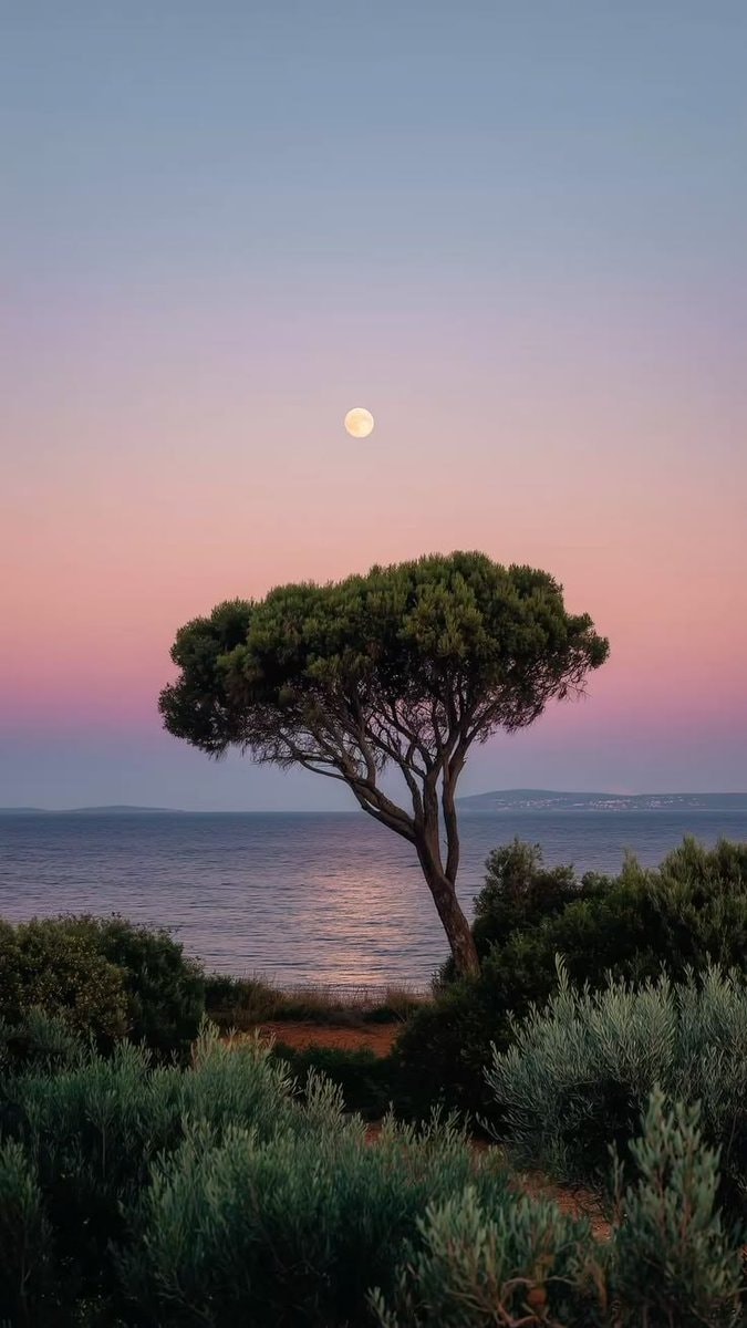 Couple under full moon (photo 2 of 2)