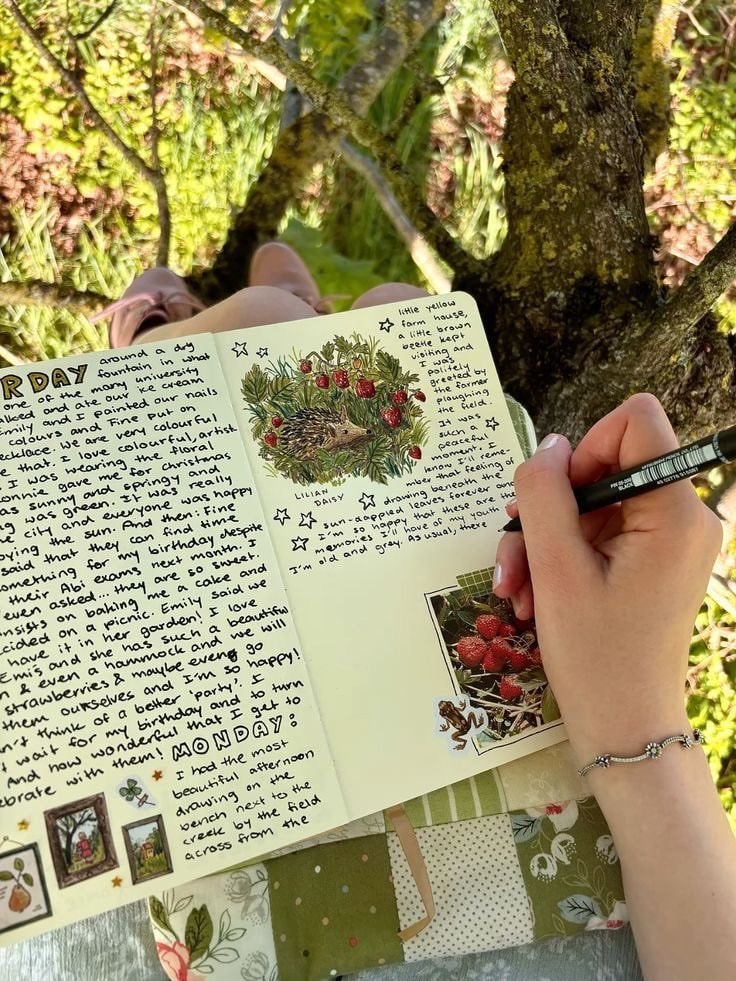 Watercolor journal in the woods (photo 2 of 2)