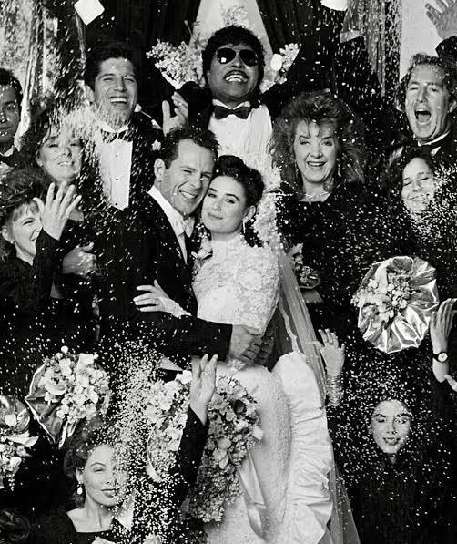 Bruce Willis Demi Moore wedding 1987