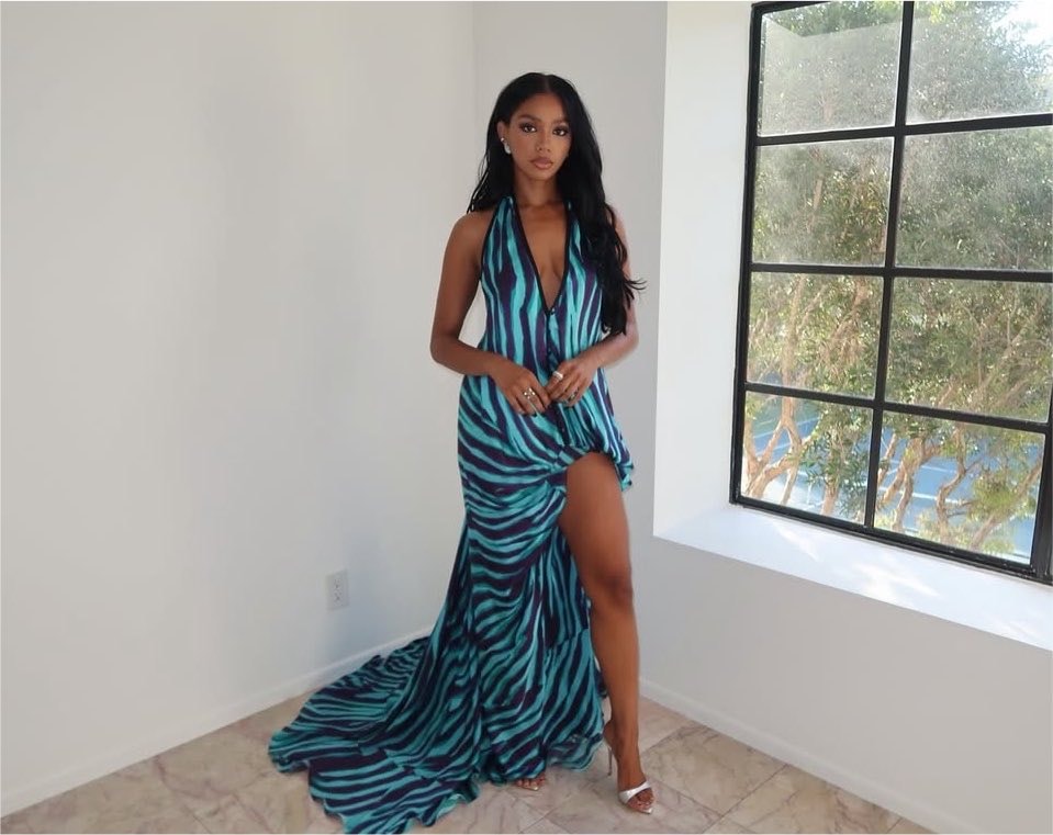 Melanie blue and purple dress (photo 2 of 2)