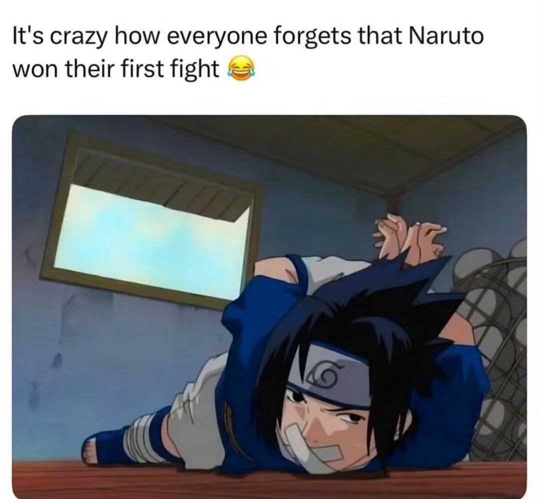Sasuke Uchiha and Naruto first fight
