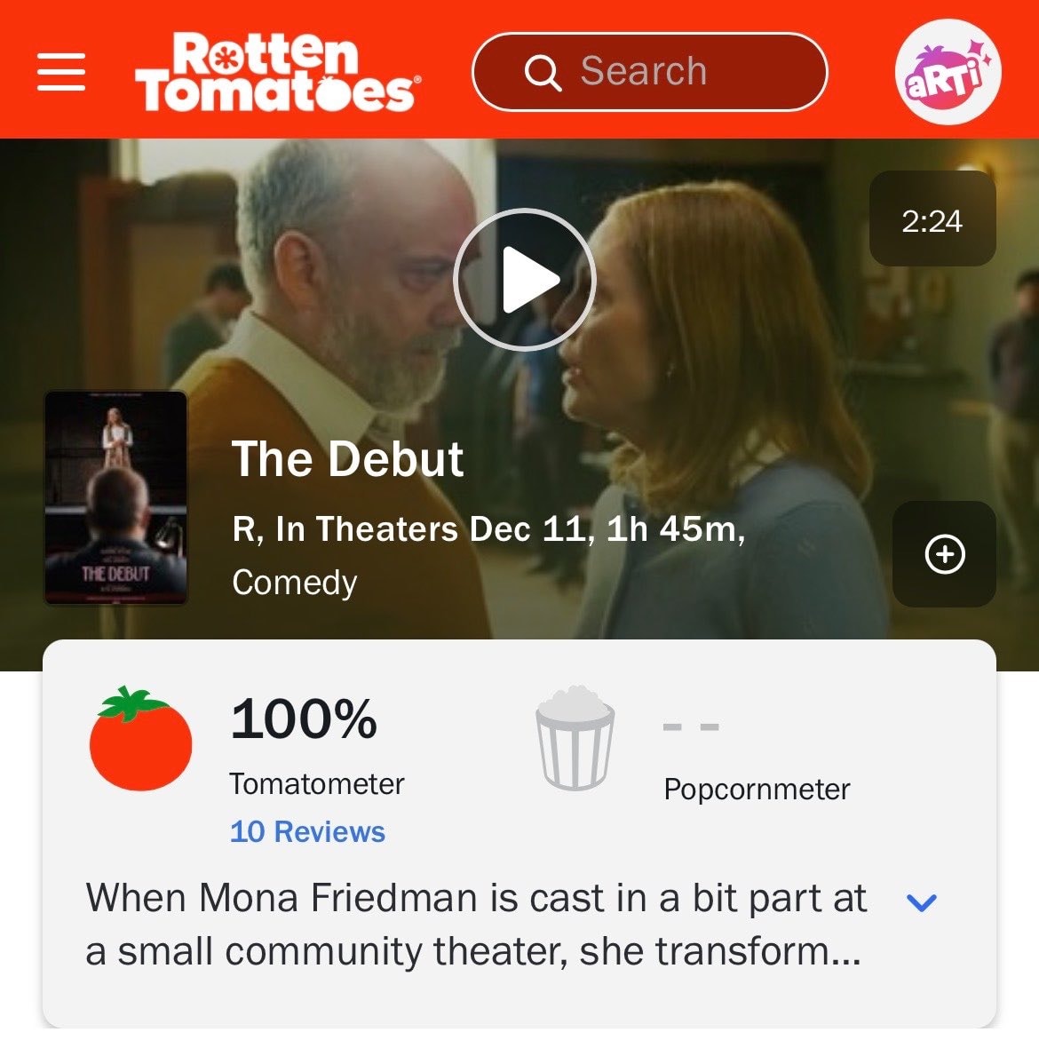 The Debut 100% Rotten Tomatoes Jesse Eisenberg