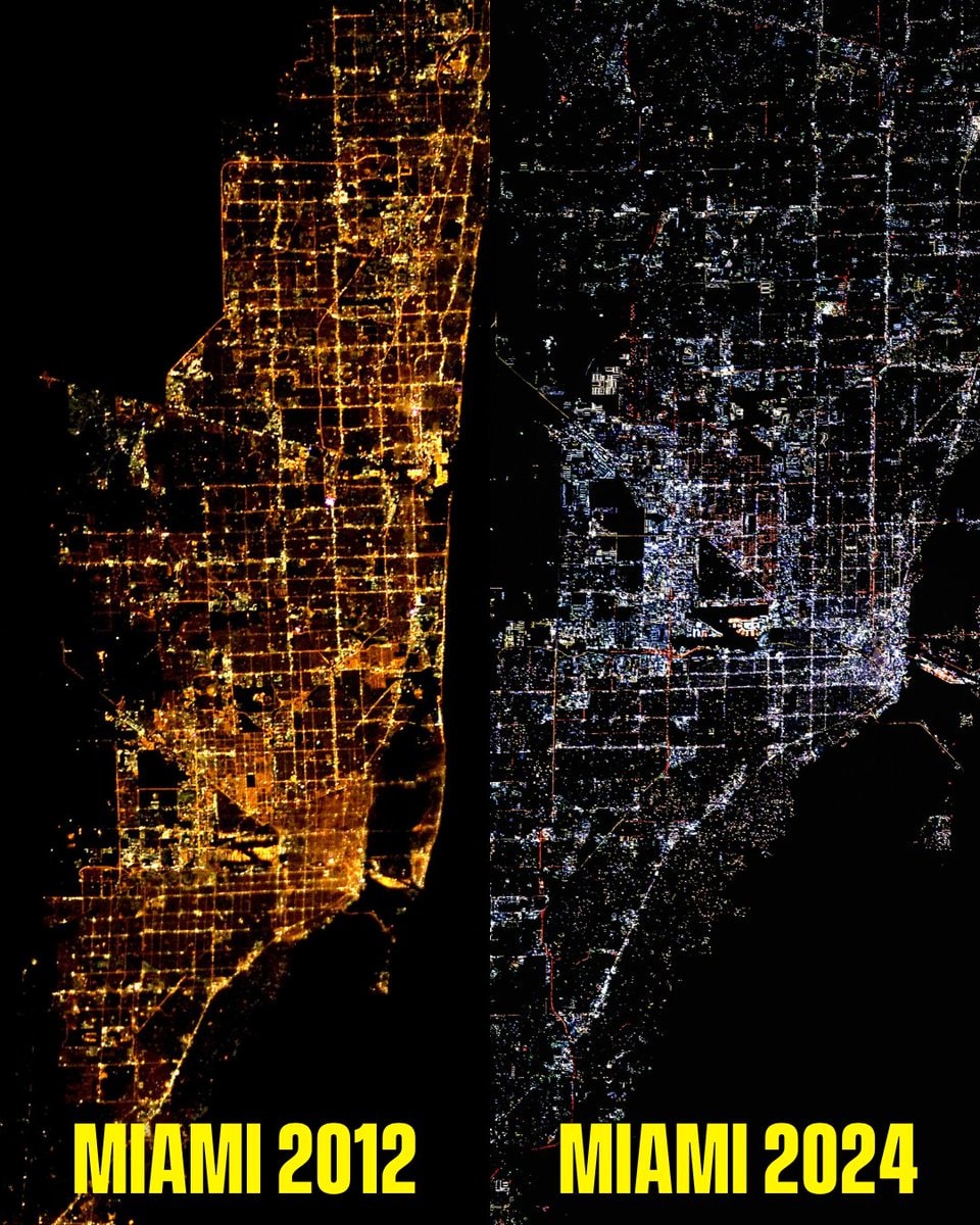 Don Pettit 23 years documenting sodium to LED lights