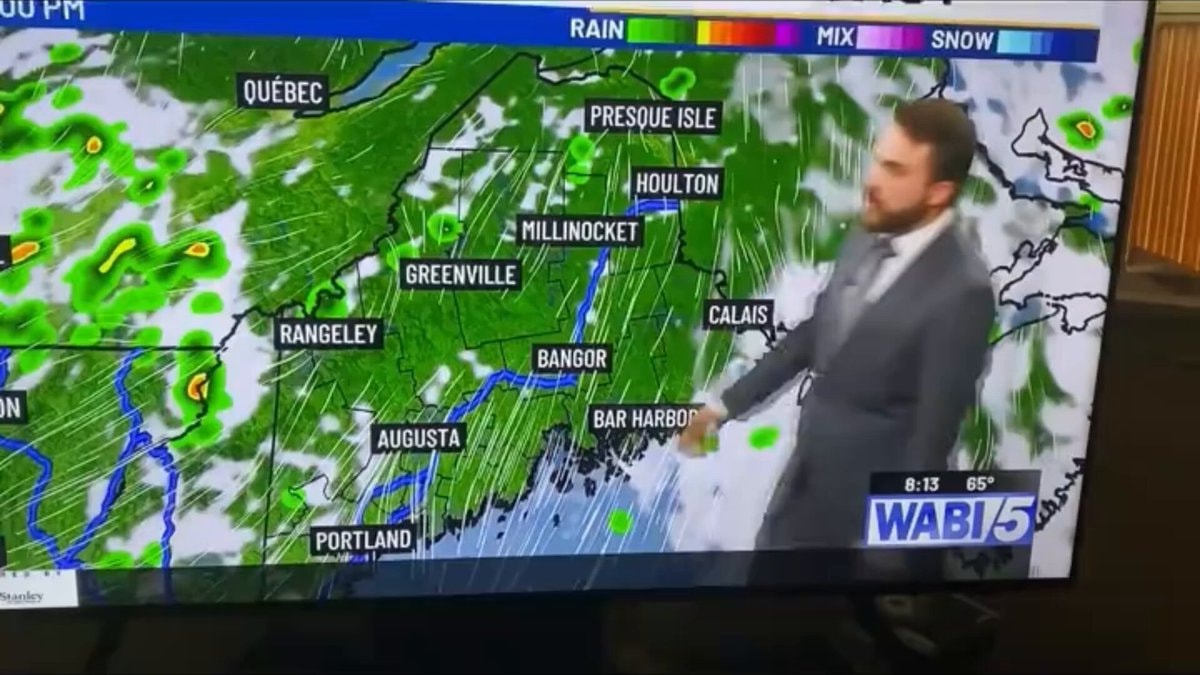 Meteorologist squeals on WABI5