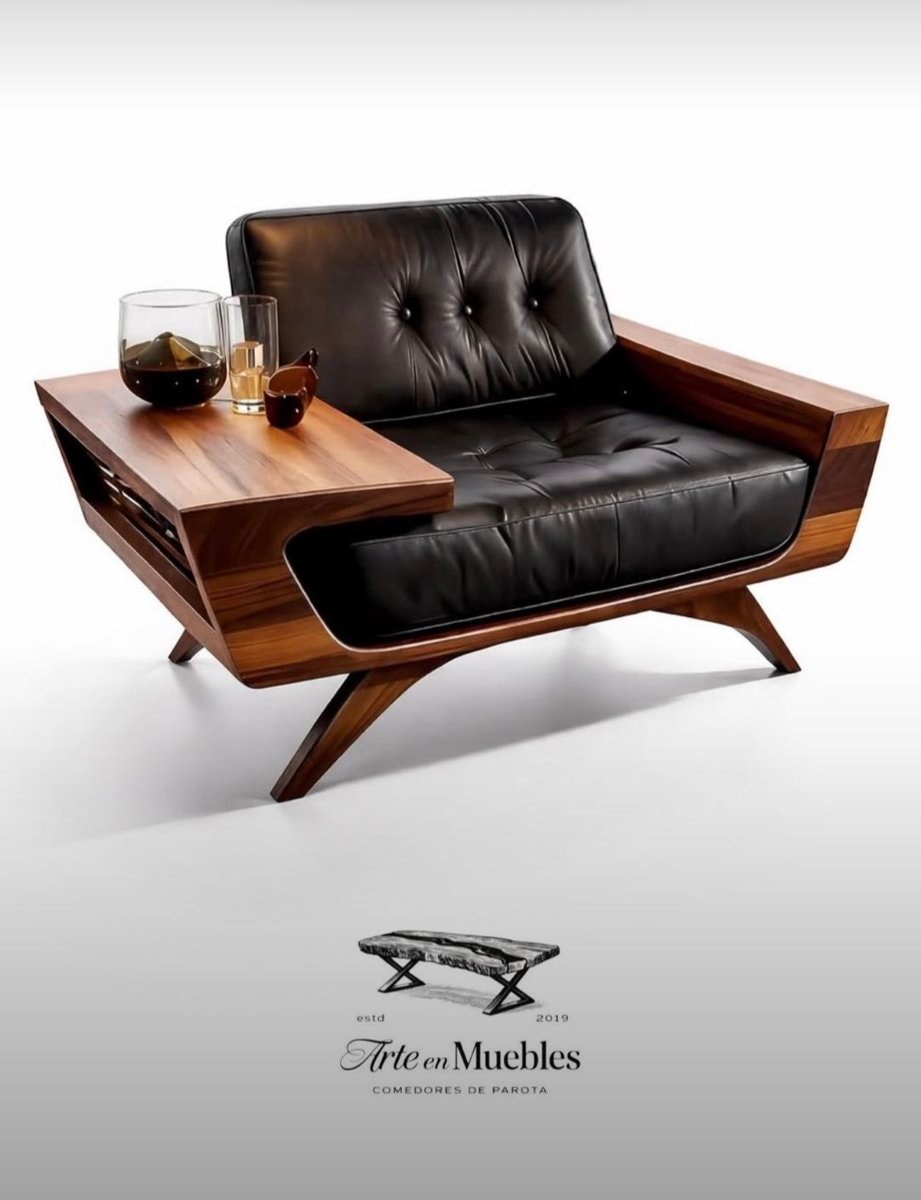 armchair with built-in wooden side table armchair with built-in wooden side table