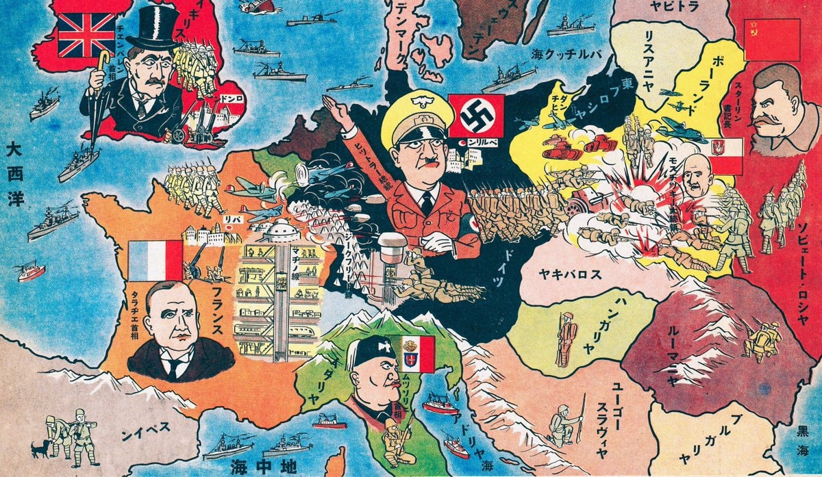 Japanese map of Europe 1939