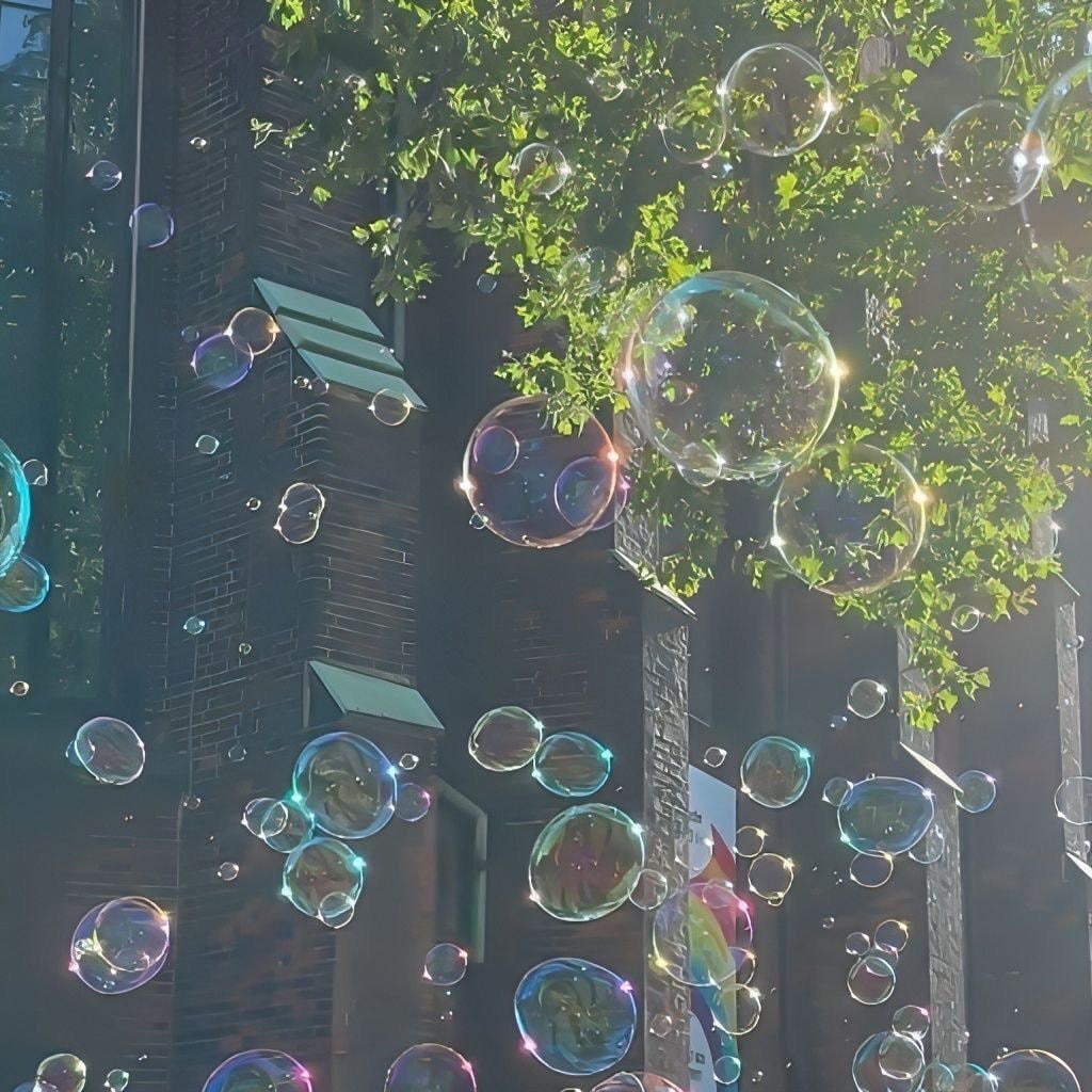 Bubbles at sunset beach (photo 4 of 4)