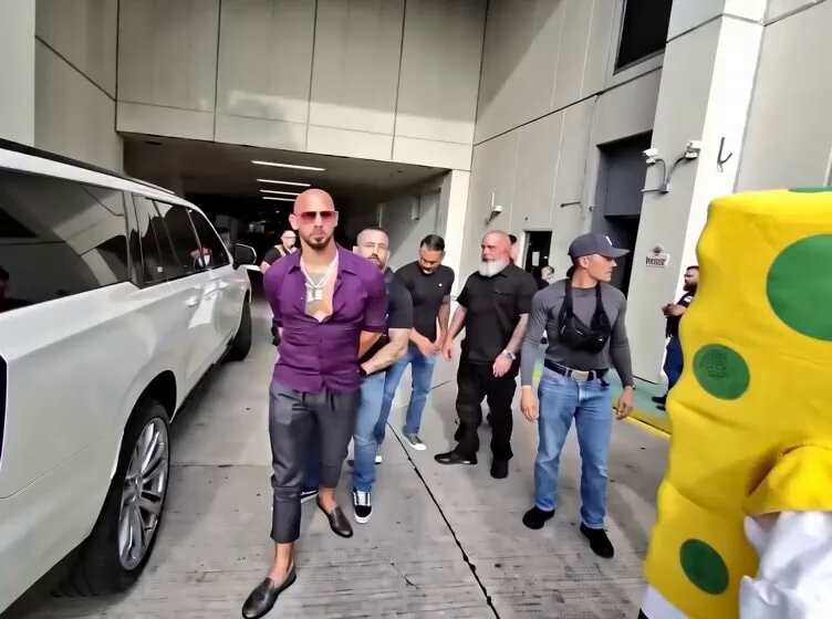 Andrew Tate arrest Miami Spongebob