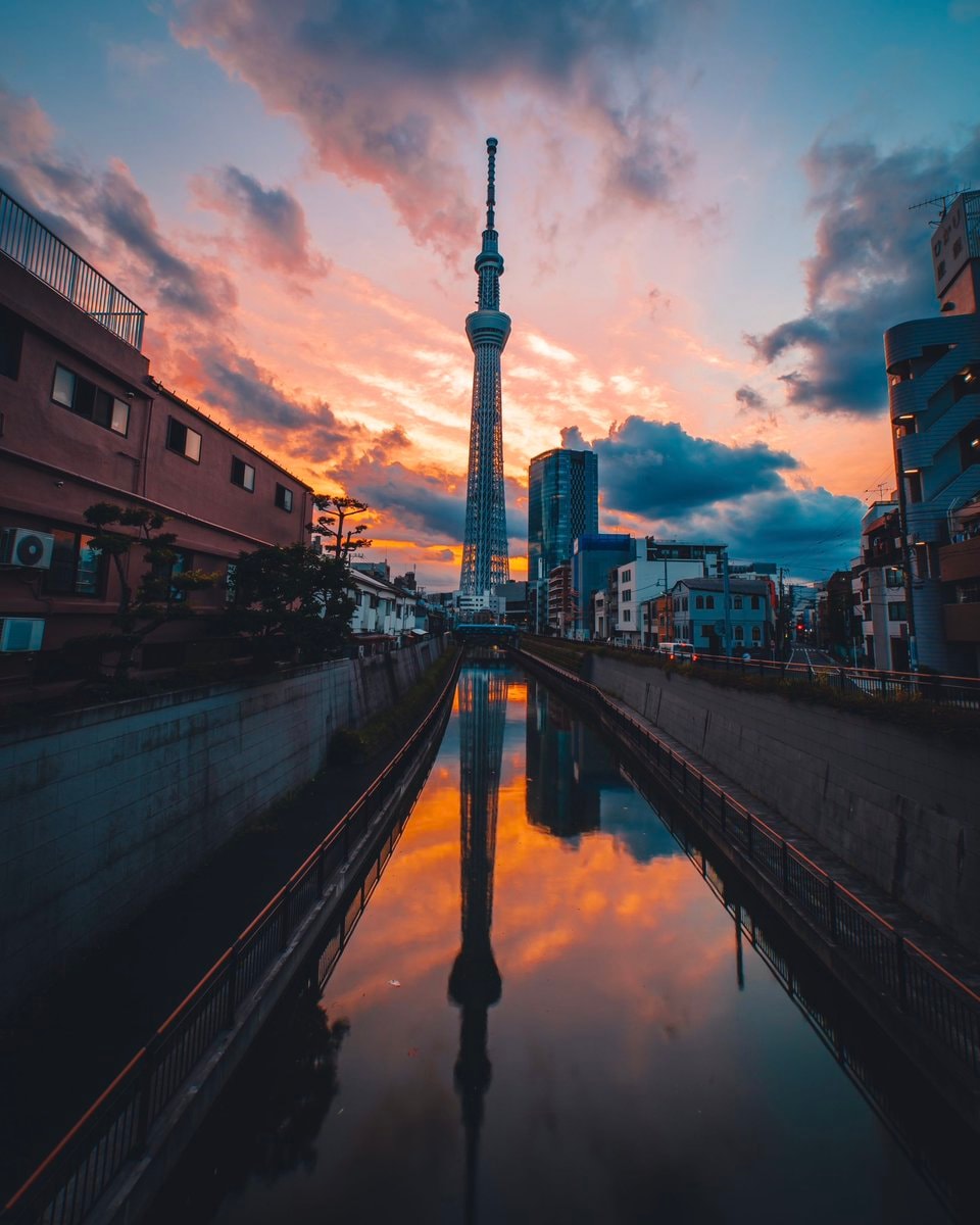 Tokyo Skytree Japan sunset