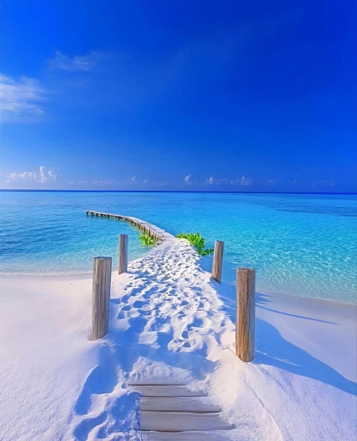Pier over turquoise water Pier over turquoise water