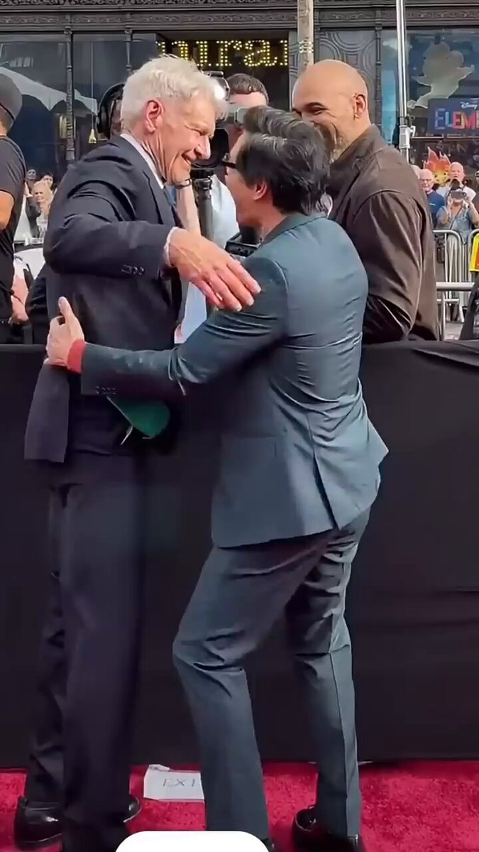 Harrison Ford Ke Huy Quan Elemental red carpet