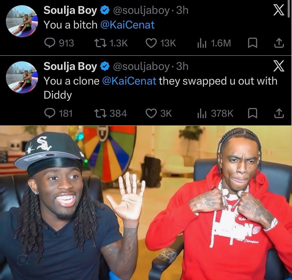 Soulja Boy Kai Cenat clone Diddy