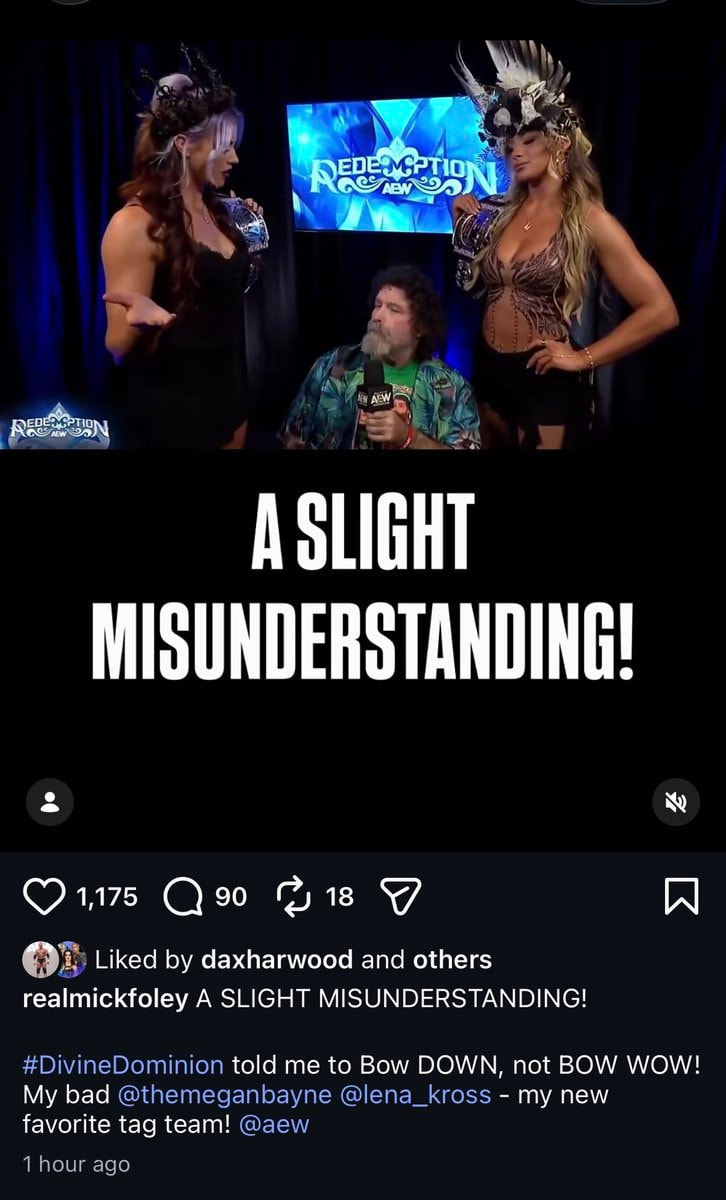 Mick Foley Divine Dominion AEW Redemption