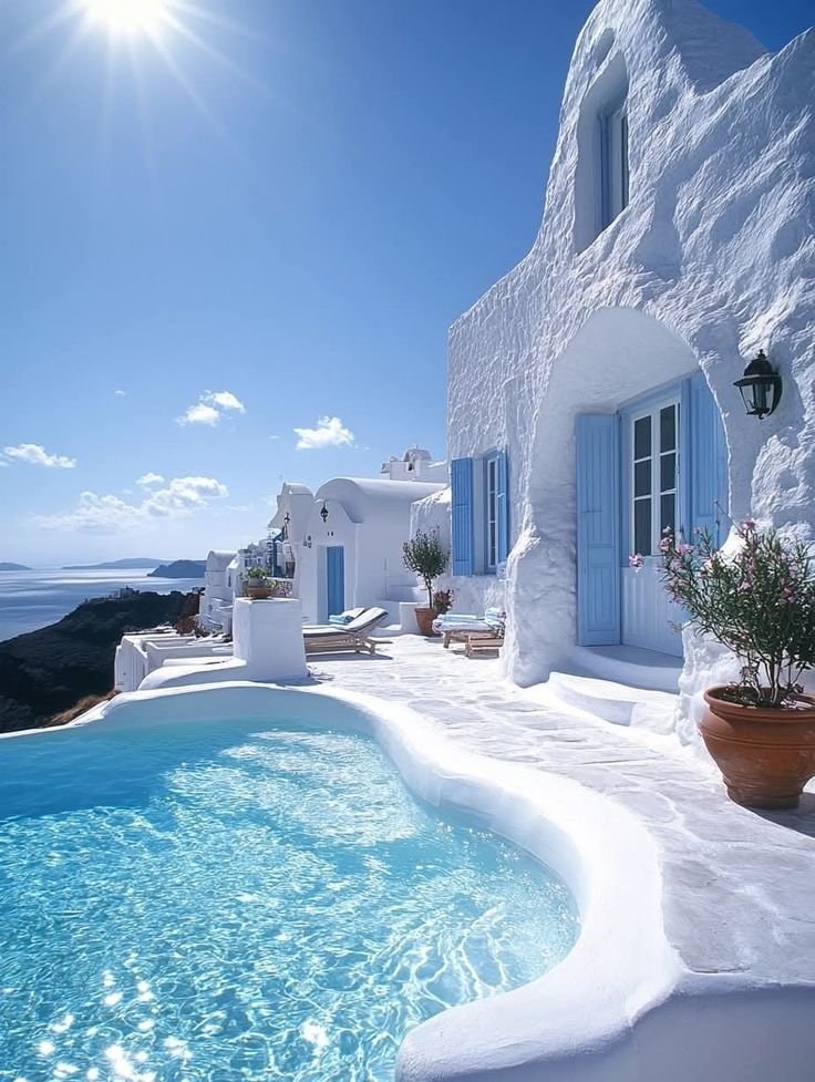 Greece villa pool