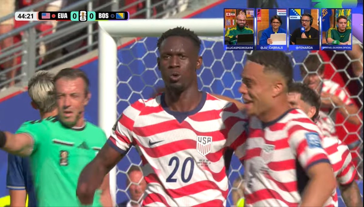 Balogun goal LeBron celebration USA Bosnia (photo 2 of 2)