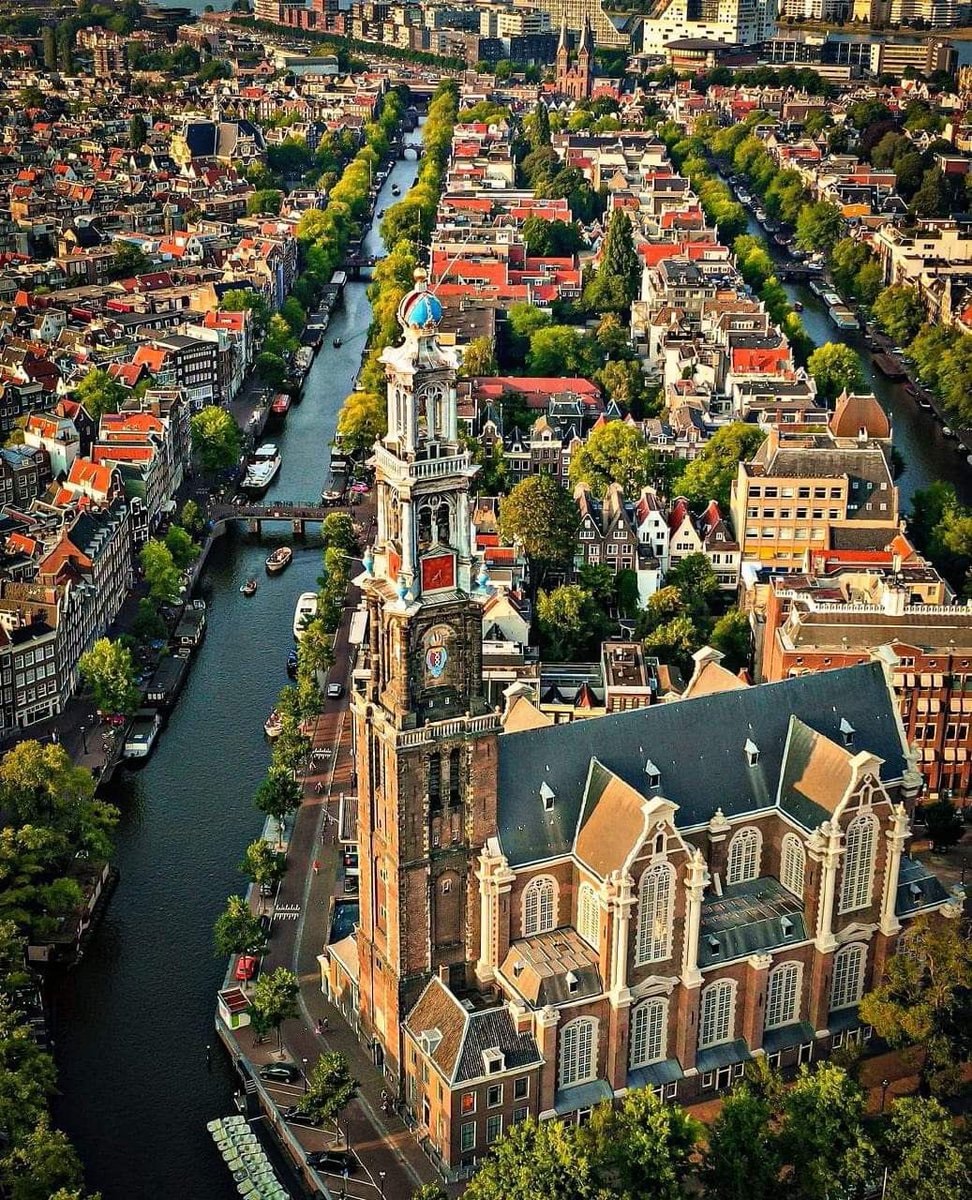 Amsterdam, Netherlands aerial view