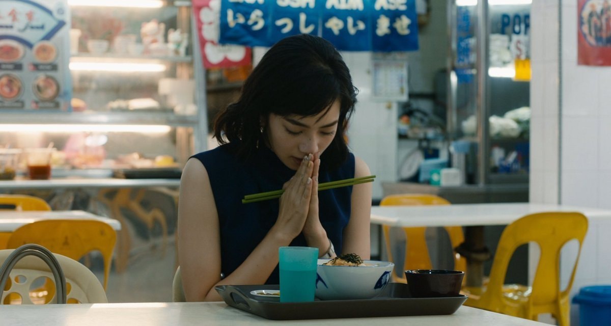 Nana Komatsu eating alone (photo 2 of 4)