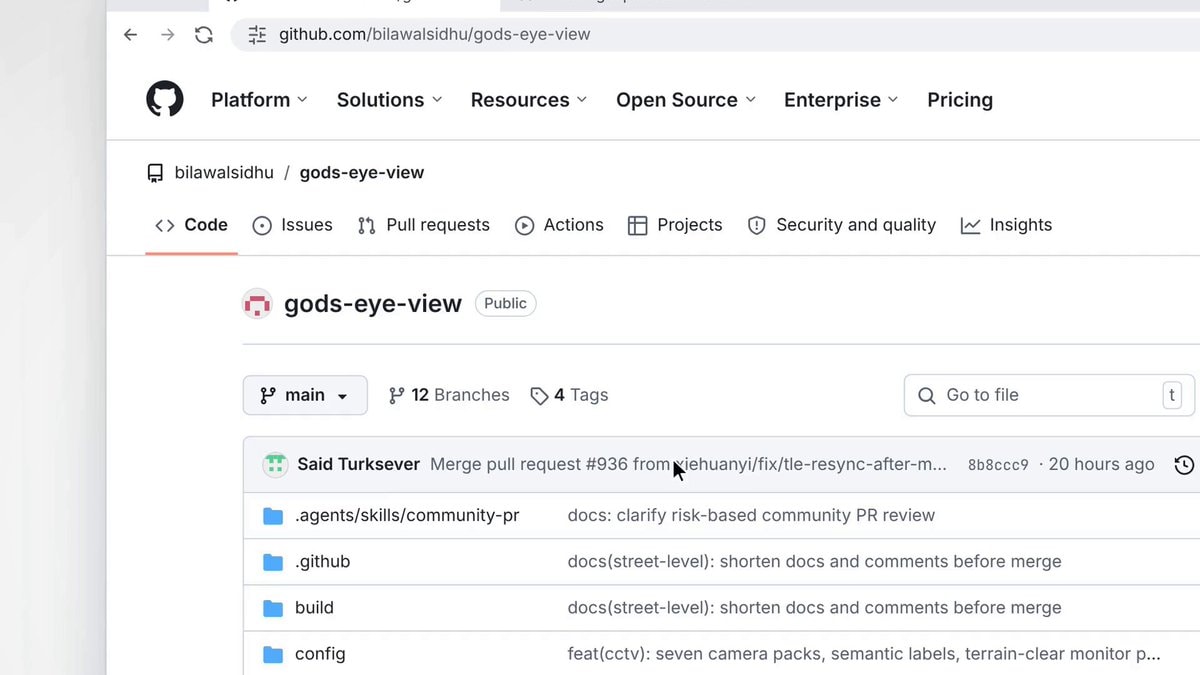 God's Eye View GitHub Trending