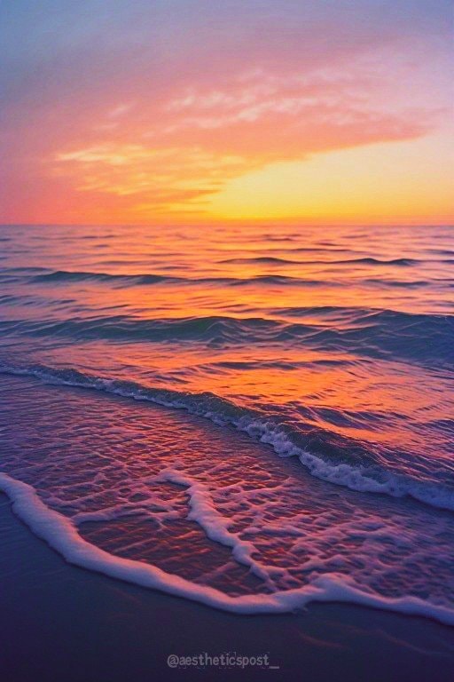 sunset ocean scene