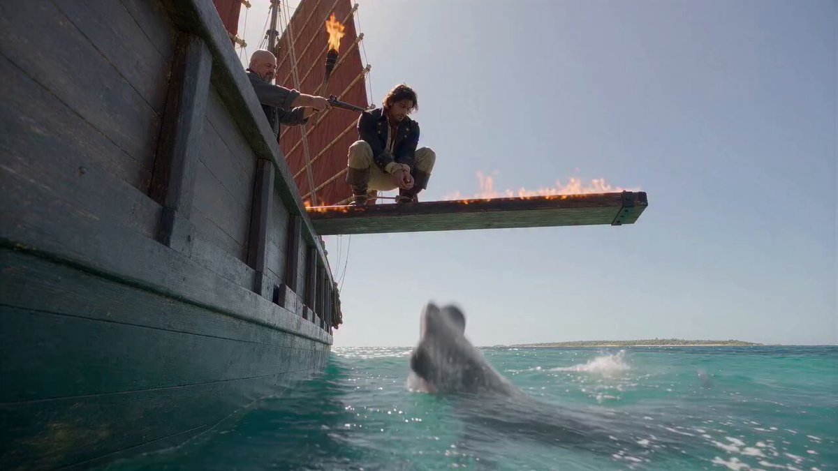 pirate burning plank stunt