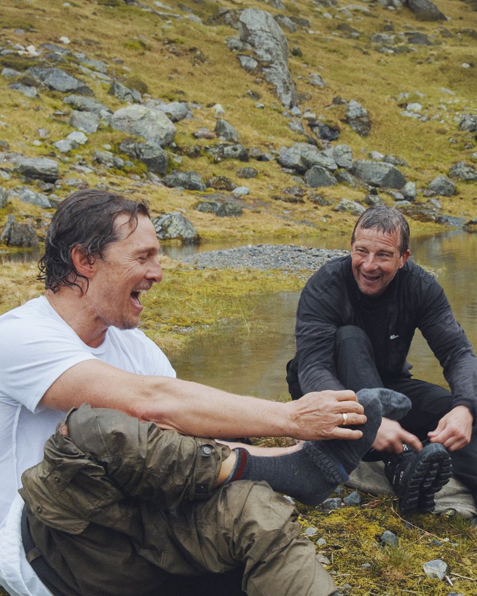 Matthew McConaughey and Bear Grylls on a Norwegian glacier (photo 2 of 2)