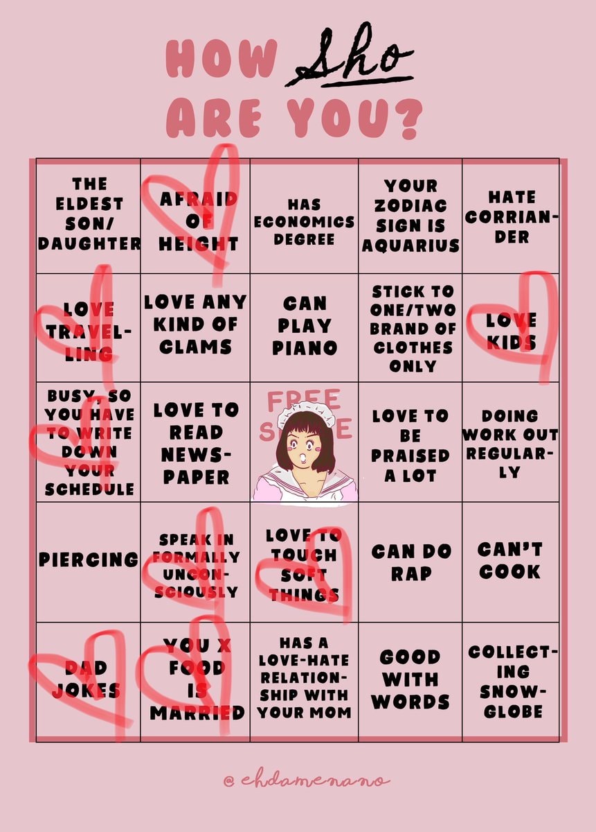 How Ohno Are You bingo (photo 2 of 2)