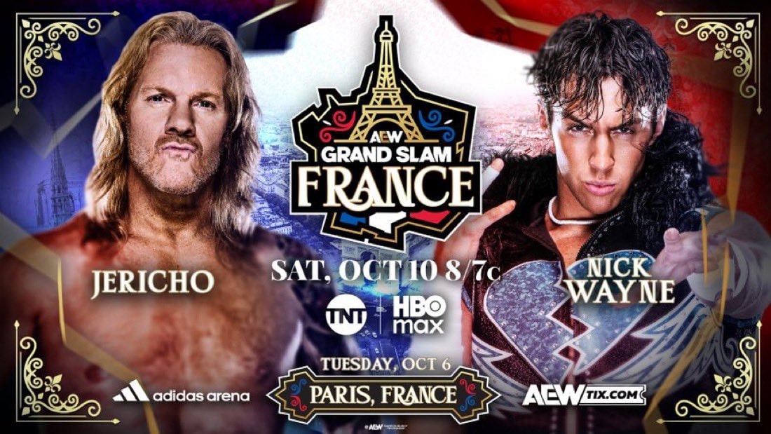 Chris Jericho vs Nick Wayne AEW Grand Slam France Chris Jericho vs Nick Wayne AEW Grand Slam France