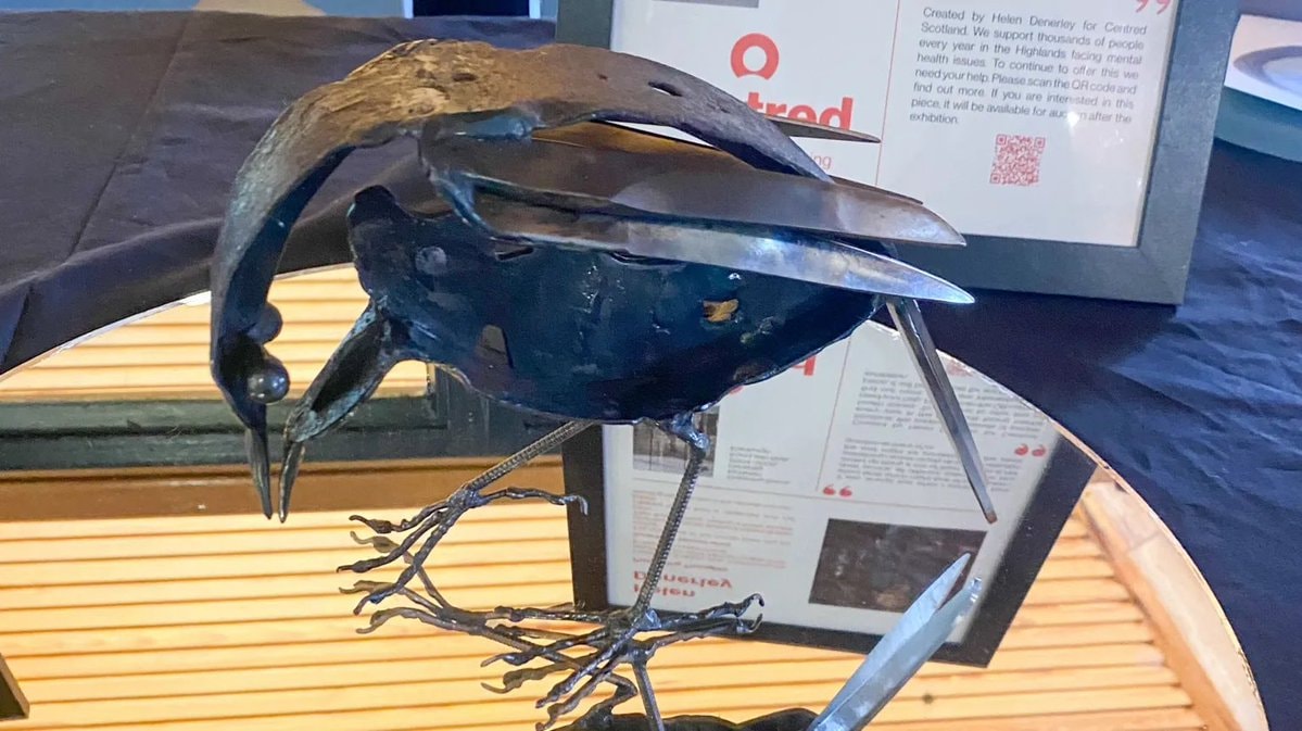 Metal bird sculpture theft Inverness Metal bird sculpture theft Inverness