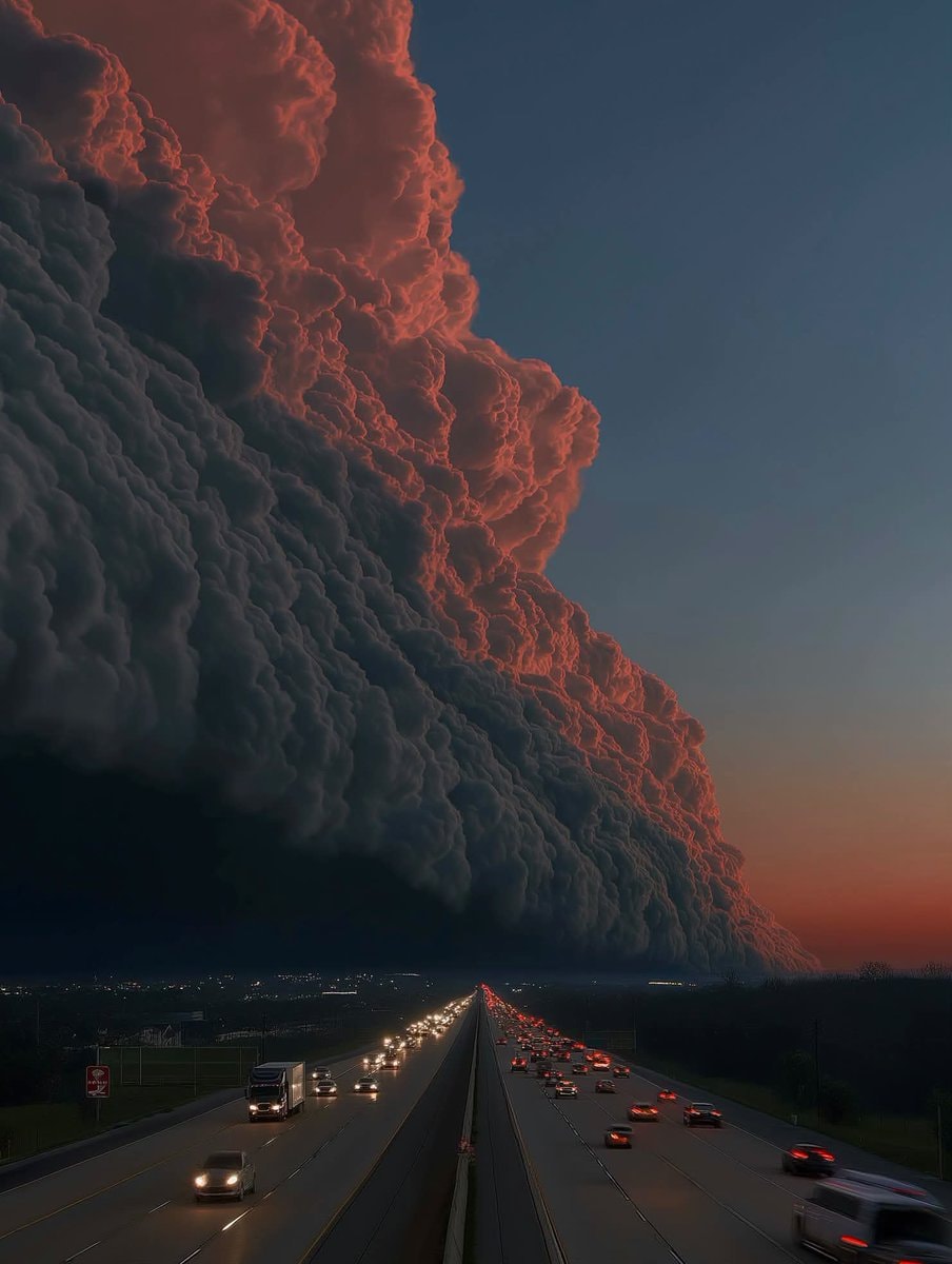 Dramatic sky over the city