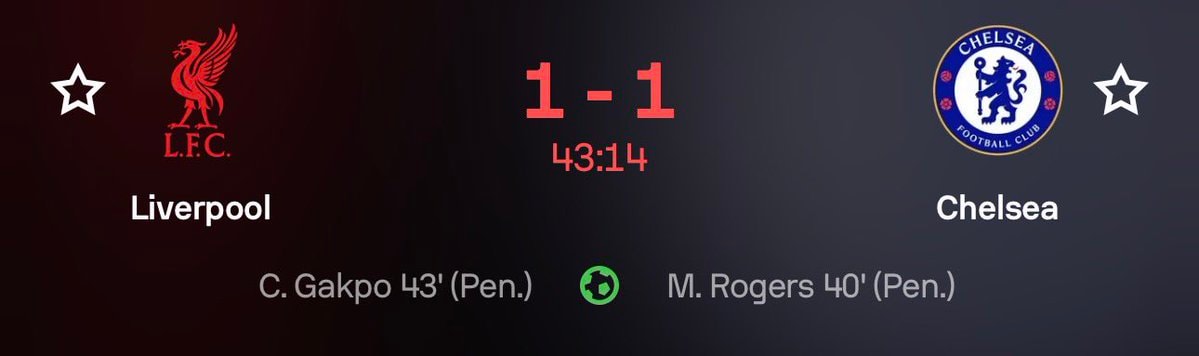 Cody Gakpo penalty goal Liverpool vs Chelsea