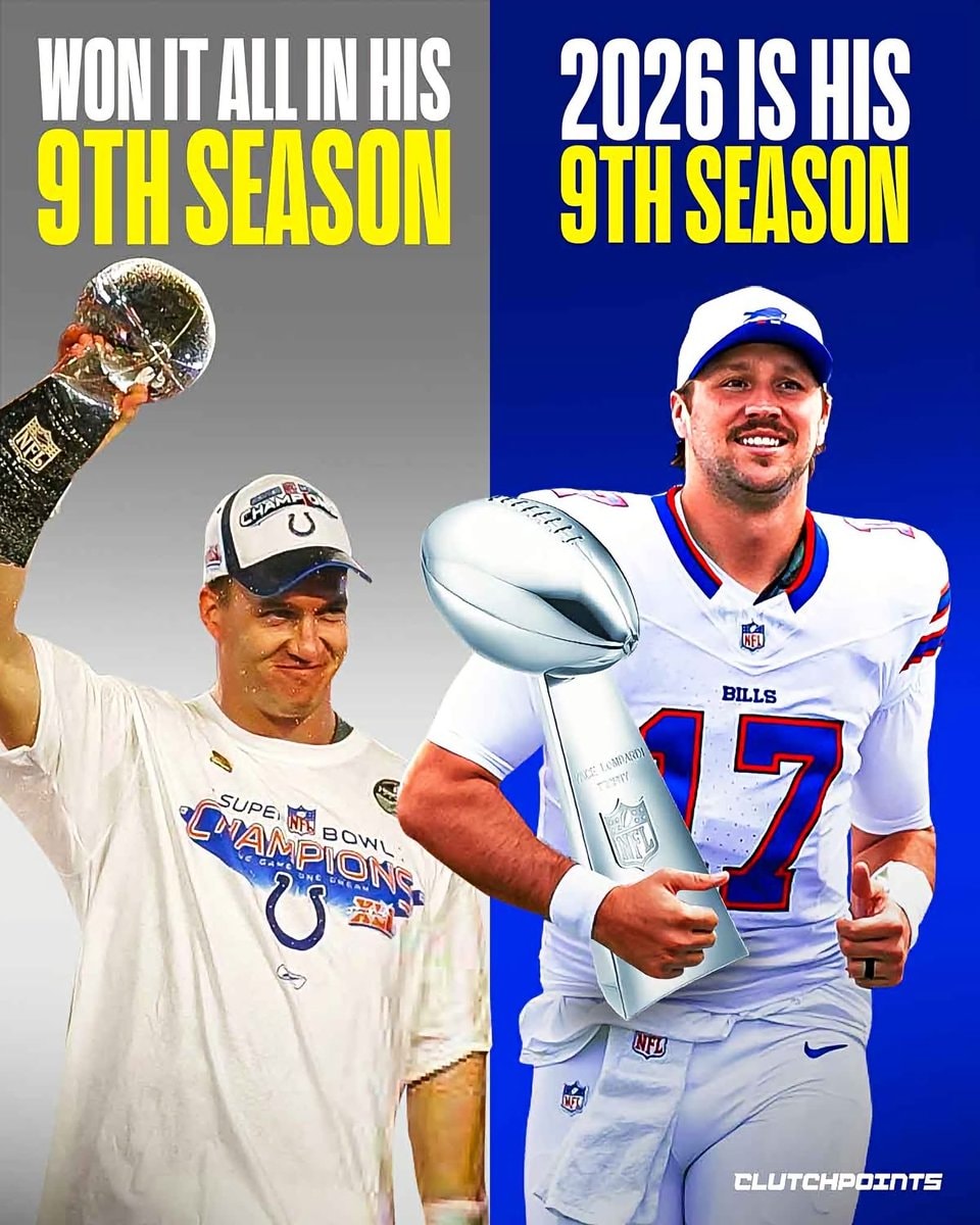 Josh Allen Peyton Manning ninth season comparison
