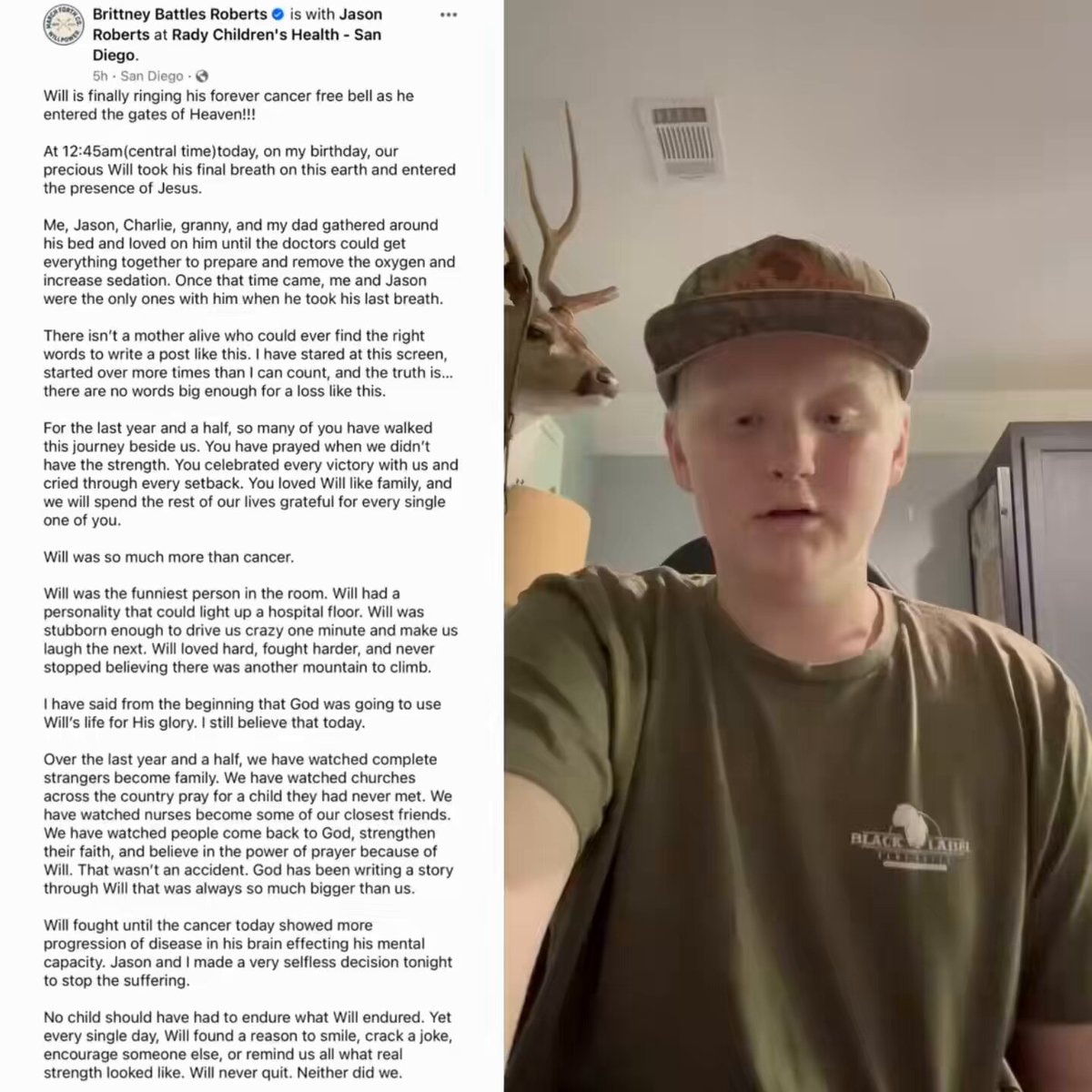 Will Roberts Alabama boy cancer