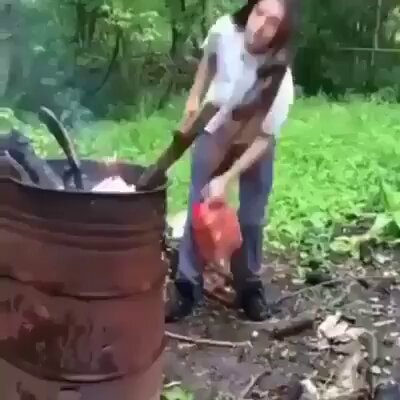 Chaotic fire scene panic
