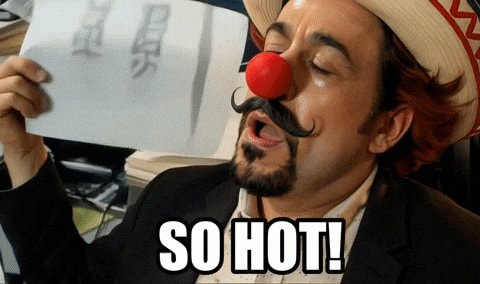 Clown in sombrero reaction GIF