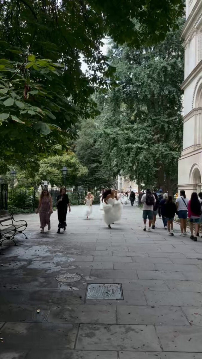 Brides singing Stop the Wedding in NYC