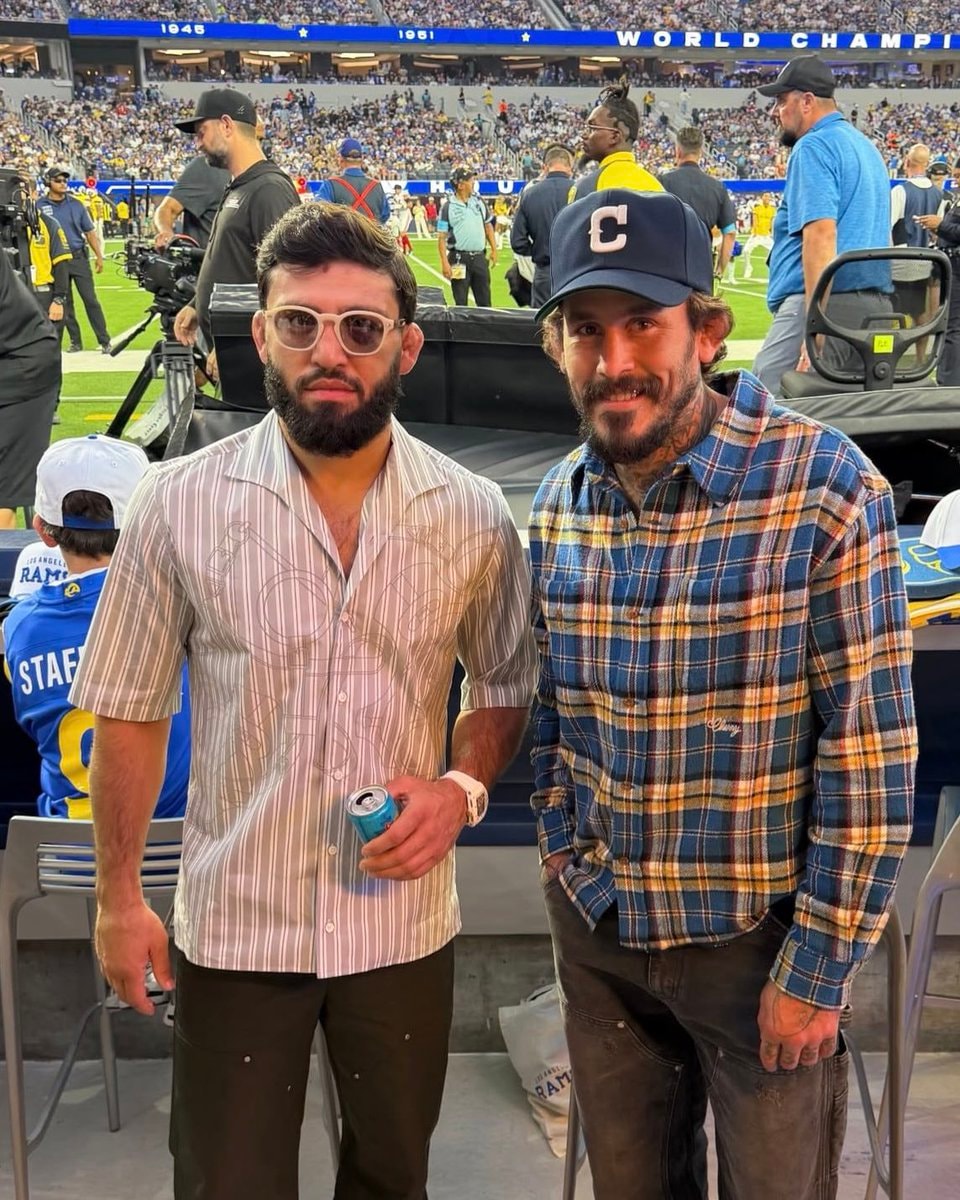 Chito Vera and Arman Tsarukyan at Rams Giants game
