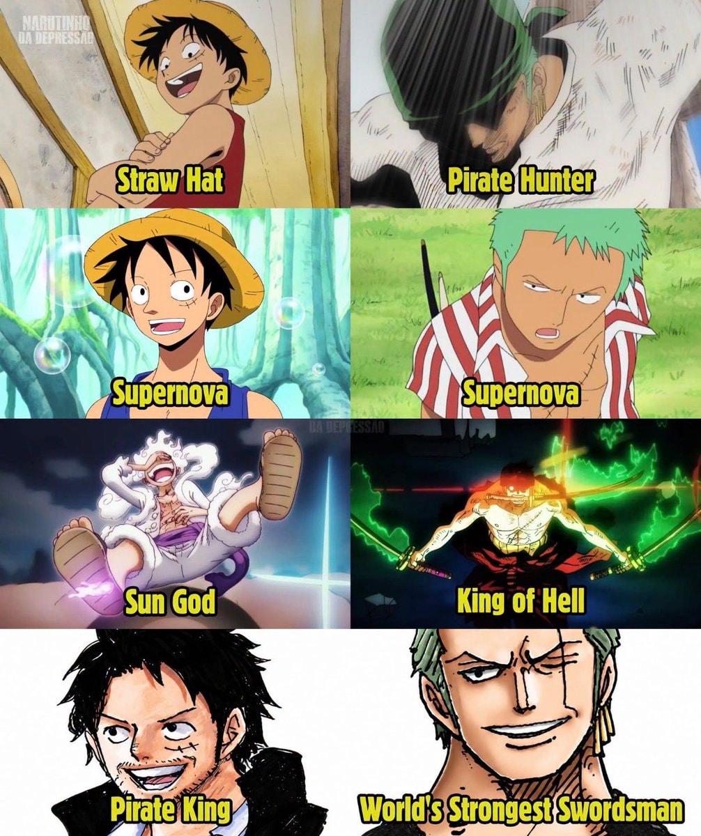 Luffy and Zoro evolution Luffy and Zoro evolution