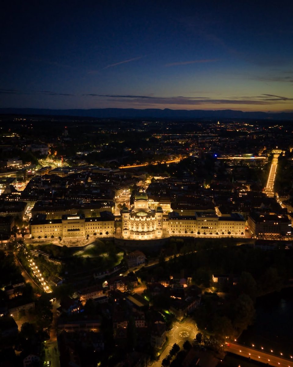 Bern Switzerland night skyline (photo 2 of 2)