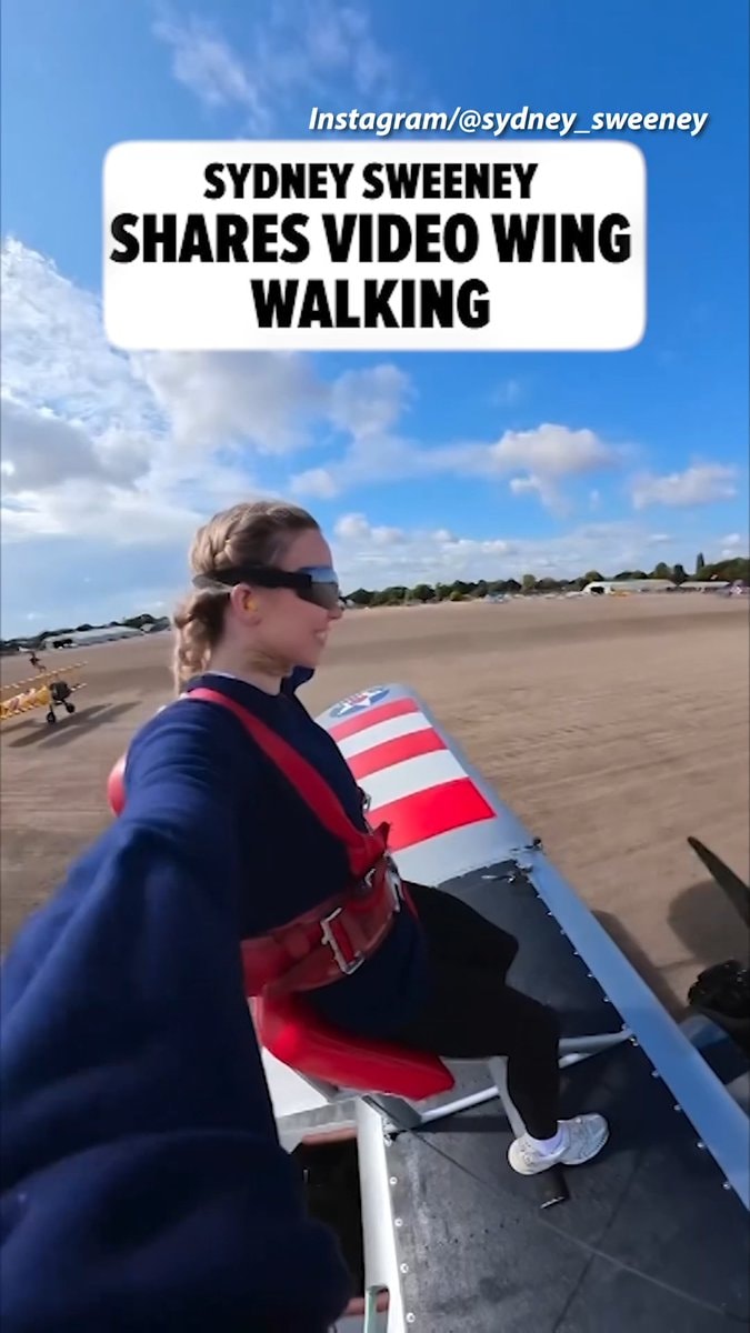 Sydney Sweeney wing walking stunt