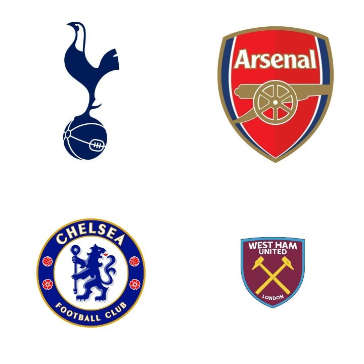 London club crests grid