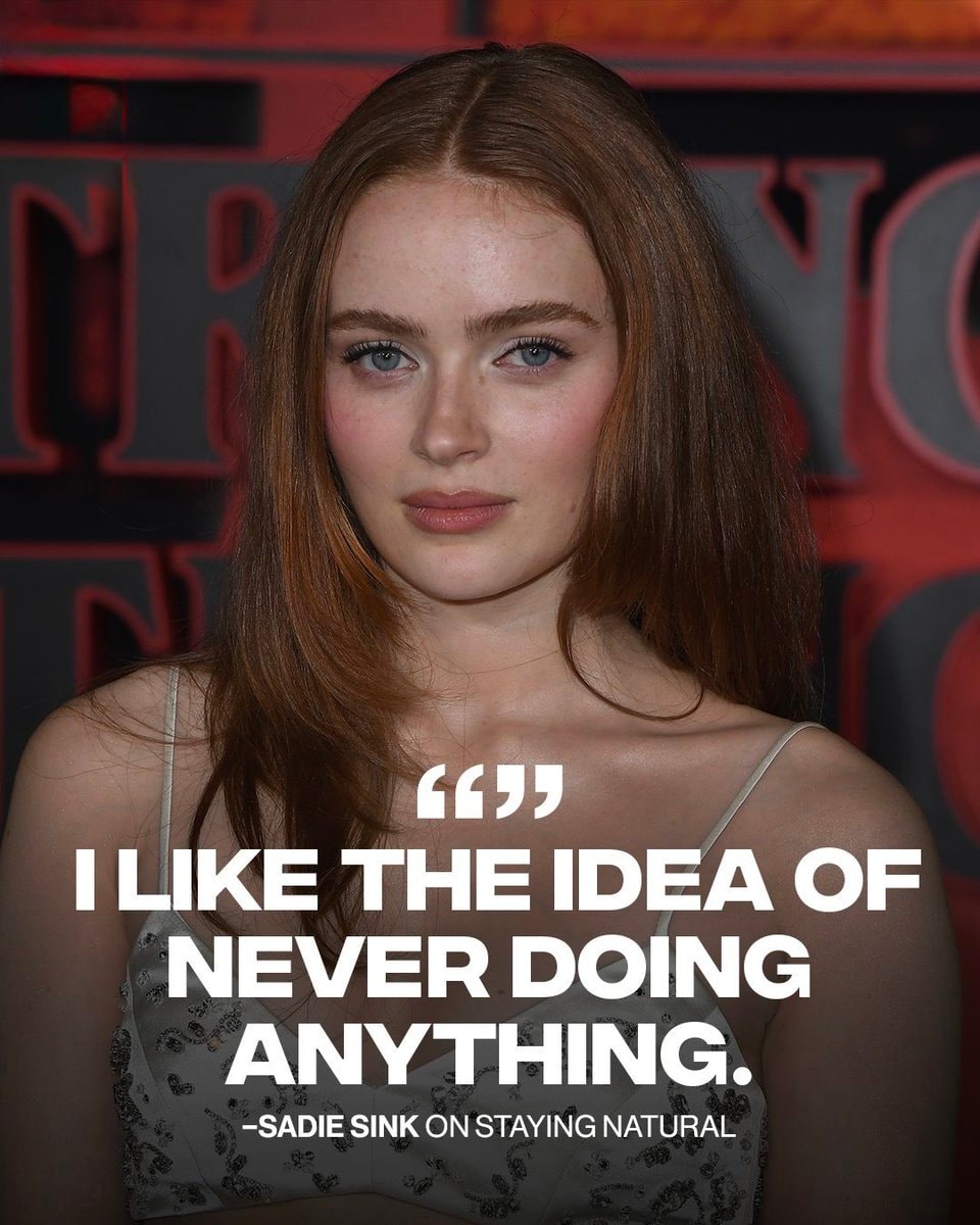 Sadie Sink staying natural Sadie Sink staying natural