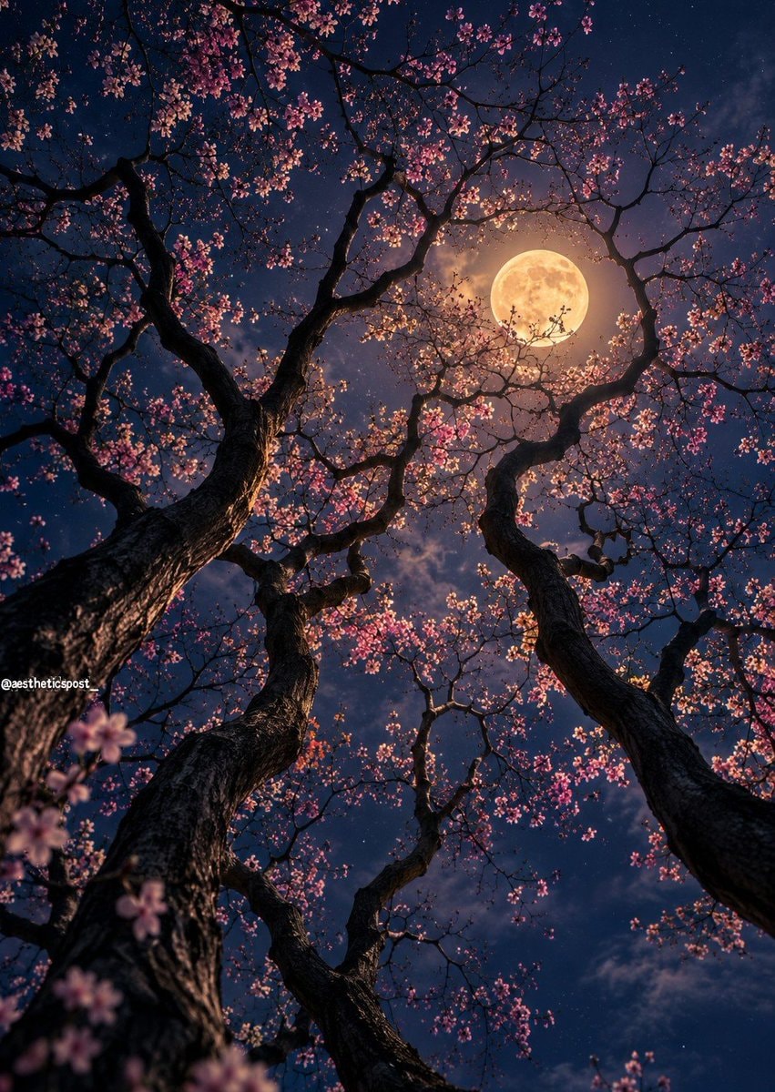 Cherry blossom and Moon edit