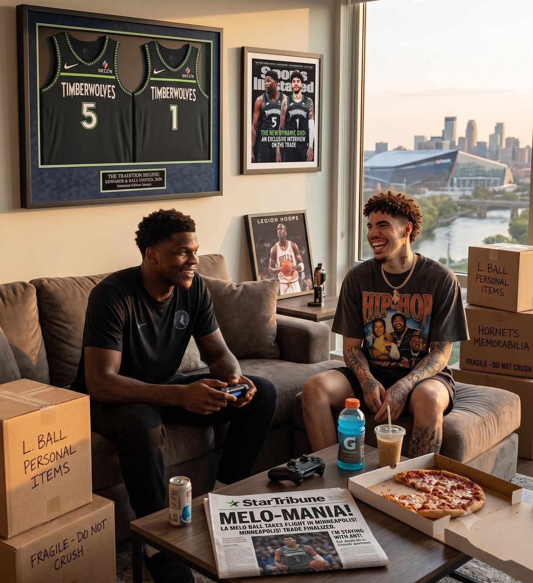 Anthony Edwards LaMelo Ball professionalism talk (photo 2 of 2)